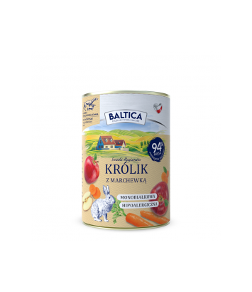 Baltica Smaki Regionów Królik z marchewką 400g