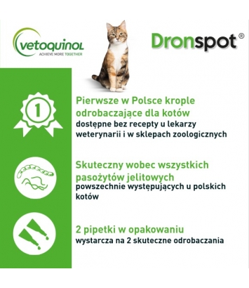 Dronspot 60mg (krople dla kotów od 2,5 do 5kg)