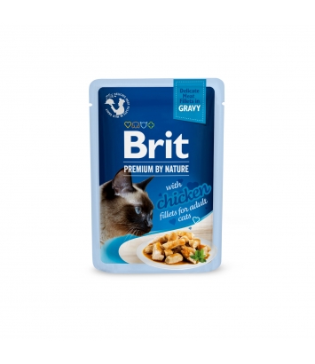 Brit Premium Cat Adult Chicken Fillets w sosie 85g