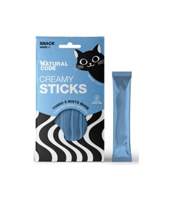 Natural Code Snack Creamy Sticks Tuna and seafood 4x14g