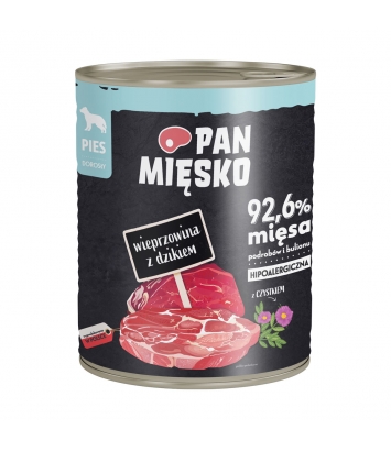 Pan Mięsko dla psa Wieprzowina z dzikiem 800g