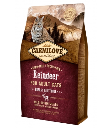 Carnilove Cat Reindeer Energy & Outdoor - 2kg