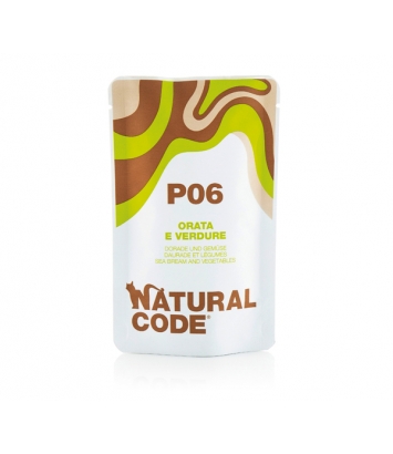 Natural Code Cat P06 Sea bream and vegetables saszetka 70g