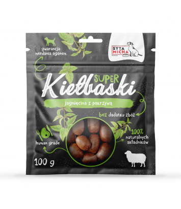 Super kiełbaski z jagnięciną i pokrzywą 100g