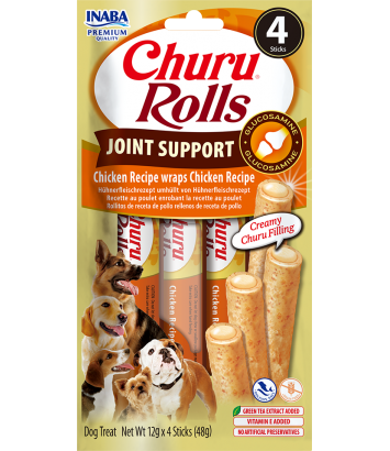 Inaba Dog Churu Rolls Joint Support Chicken 4x12g