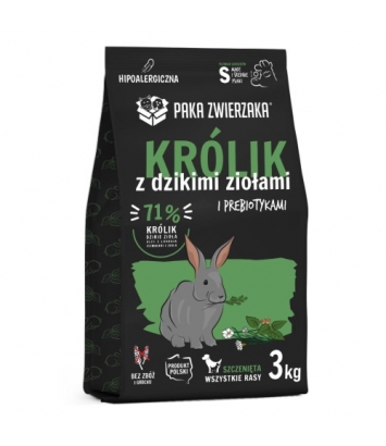 Paka Zwierzaka Puppy Królik z dzikimi ziołami S 3kg