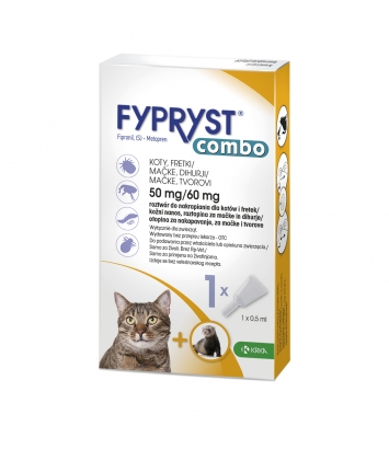 Fypryst Combo roztwór do nakrapiania dla kotów i fretek