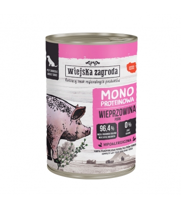 Wiejska Zagroda Mono Wieprzowina dla psa 400g