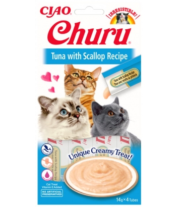 Churu Cat Tuna with Scallop 4x14g