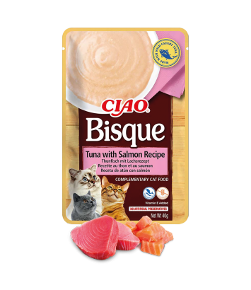 Inaba Ciao Bisque Tuna with salmon Recipe 40g
