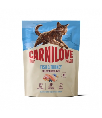 Carnilove Cat 400g True Fresh Adult Sterylised Fish, Turkey