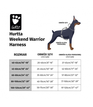 Szelki Hurtta Weekend Warrior Harness 80-100cm