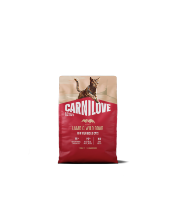 Carnilove Cat 2kg Active Adult Sterylised Lamb, Wild Boar