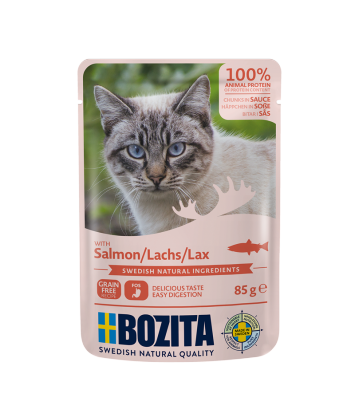Bozita kawałeczki w sosie z łososiem 85g