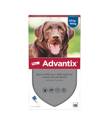 Krople Advantix Spot-on op.4 x 4ml  (powyżej 25kg)