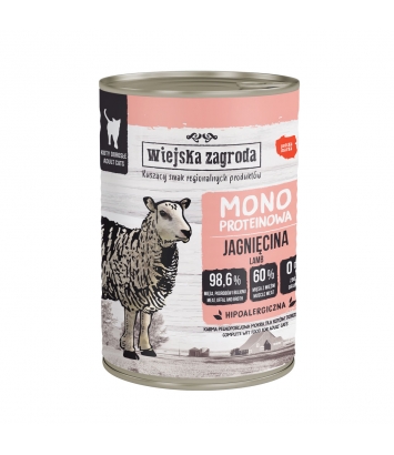 Wiejska Zagroda Mono Jagnięcina dla kota 400g