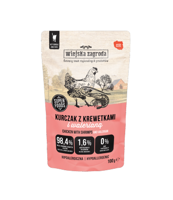 Wiejska Zagroda Kurczak z krewetkami i walerianą 100g