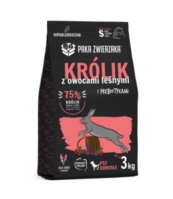 Paka Zwierzaka Królik z owocami leśnymi S 3kg