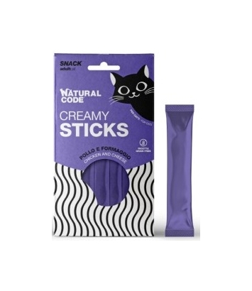 Natural Code Snack Creamy Sticks Chicken and cheese 4x14g