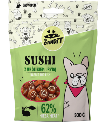 Mr. Bandit Sushi Królik z rybą 500g