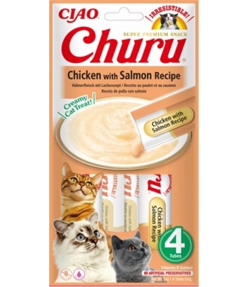 Churu Cat Chicken with Salmon  4x14g
