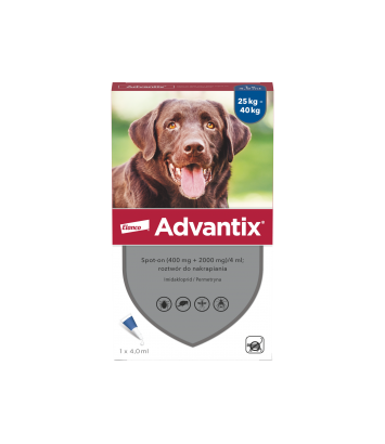 Krople Advantix Spot-on 4ml (powyżej 25kg)