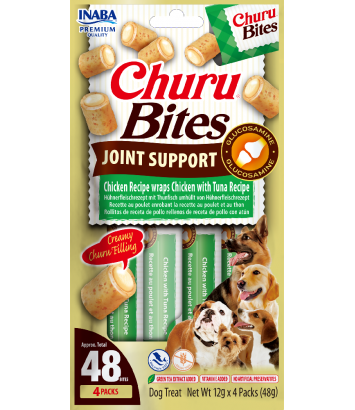 Inaba Dog Churu Bites Joint Support Chicken & Tuna 4x12g