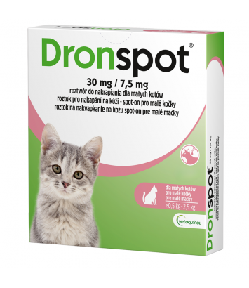 Dronspot 30mg (krople dla kotów do 2,5kg) 1 pipeta