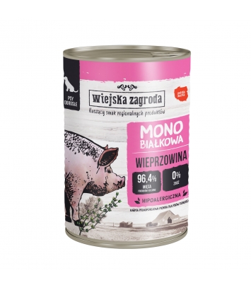 Wiejska Zagroda Mono Wieprzowina dla psa 400g