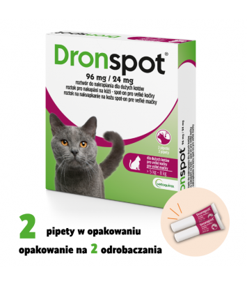 Dronspot 96mg (krople dla kotów od 5 do 8kg)