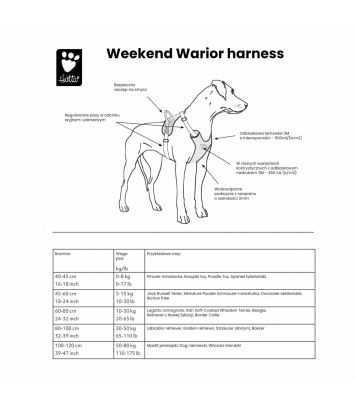 Szelki Hurtta Weekend Warrior Harness 80-100cm