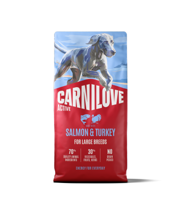 Carnilove Dog 12 kg Active Adult Large Breed Salmon, Turkey