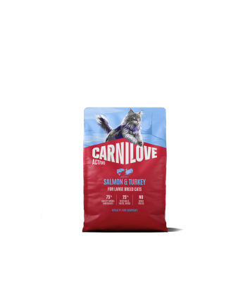 Carnilove Cat 2kg Active Adult Large Breed Salmon, Turkey