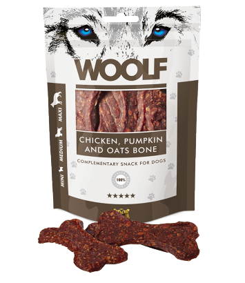 Woolf Chicken, Pumpkin and Oats Bones 100g