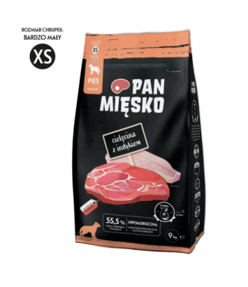 Pan Mięsko Cielęcina z indykiem XS 9kg