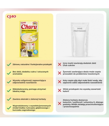 Churu Cat Chicken with cheese with beef  4x14g