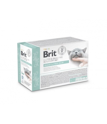 Brit Veterinary Diets Cat GF Urinary & Stres Relief 12x85g