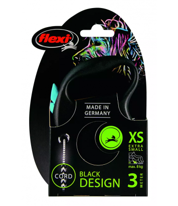 Flexi Black Design XS 3m linka