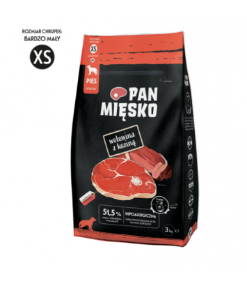 Pan Mięsko Wołowina z koziną XS 3kg
