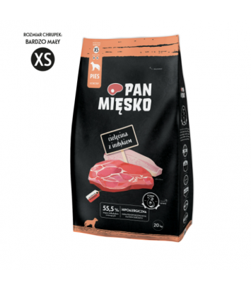 Pan Mięsko Cielęcina z indykiem XS 20kg