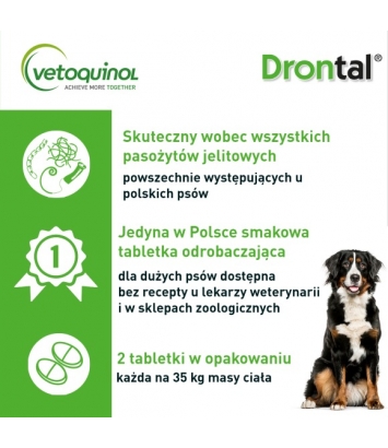 Drontal Plus Flavour 35kg 2 tabletki dla psów