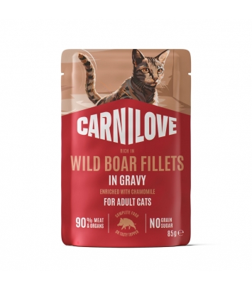 Carnilove Cat saszetka 85g sos Adult Dzik