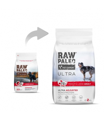 Raw Paleo Ultra Adult Medium & Large Beef  2kg