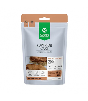 Nature's Protection Superior Care Rabbit Ears with Lamb 75g