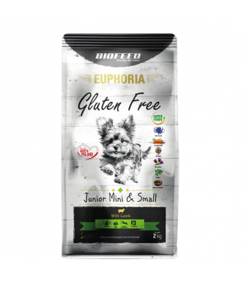 Euphoria Gluten Free Junior Mini & Small z jagnięciną 2kg