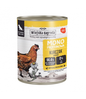 Wiejska Zagroda Mono Kurczak dla psa 800g