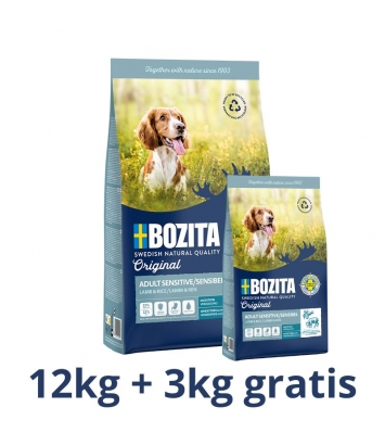 Bozita Original Sensitive Digestion 12kg + 3kg GRATIS