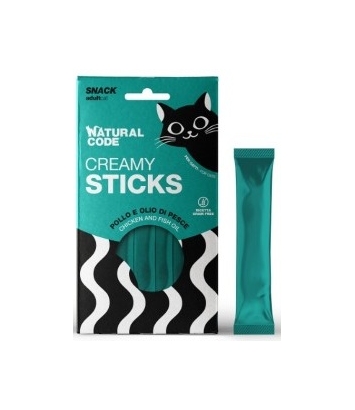 Natural Code Snack Creamy Sticks Chicken and fish oil 4x14g