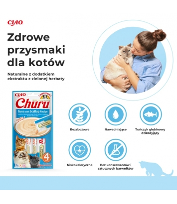 Churu Cat Tuna with Scallop 4x14g
