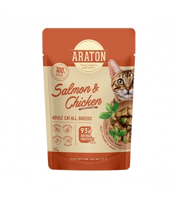 Araton Adult Cat Salmon and Chicken 85g